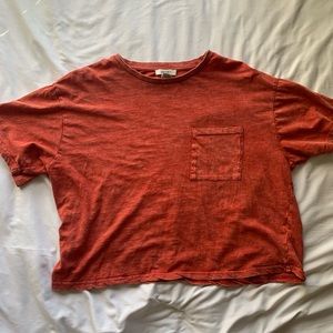 Red washed out loose T-shirt